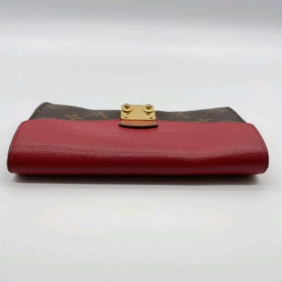 Authentic Louis Vuitton Monogram Portefeuille Pallas Red Wallet - Picture 8 of 17